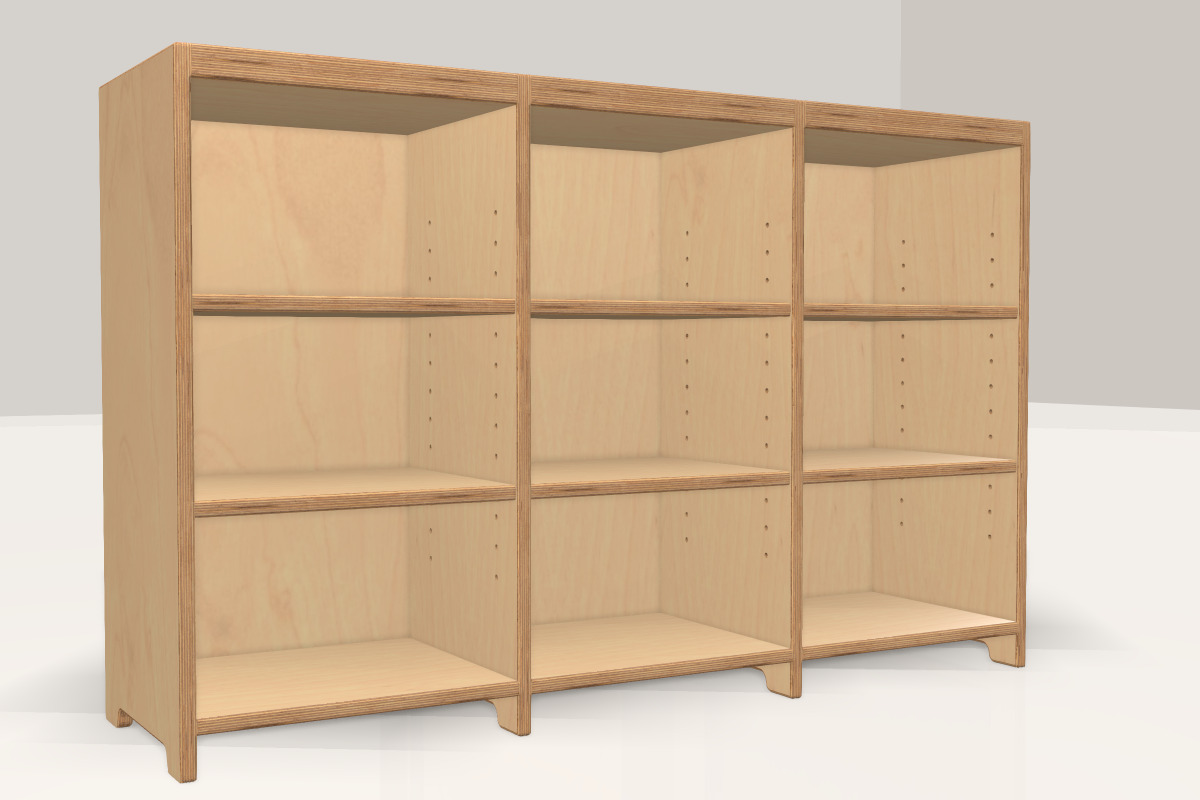 3D preview of Customizable Bookcase.
