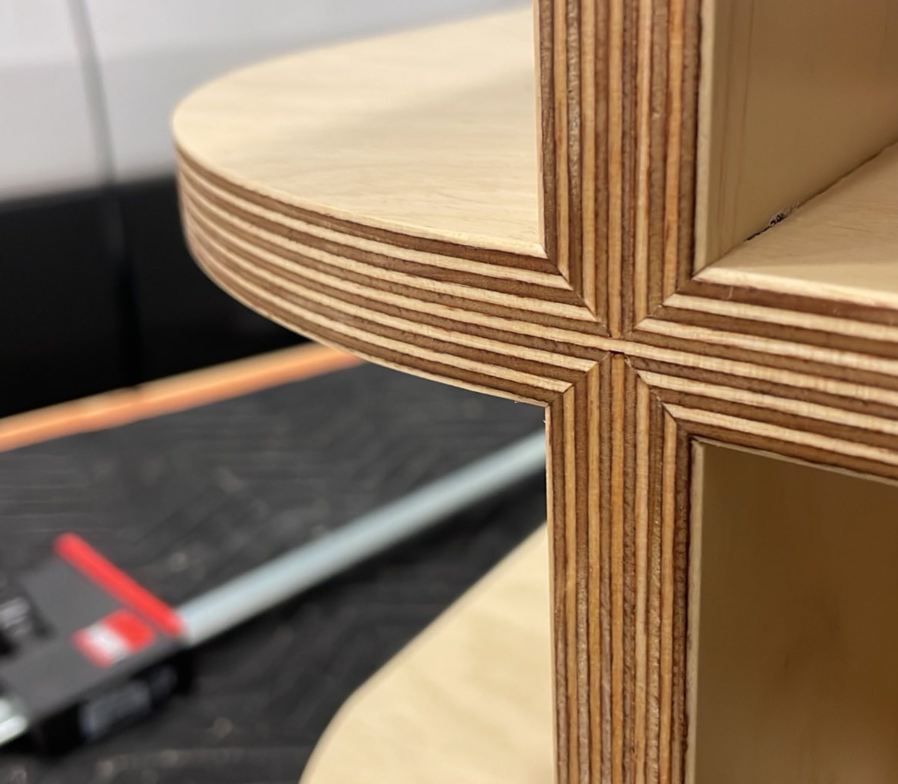 Joinery detail in the Shelf.me shop.